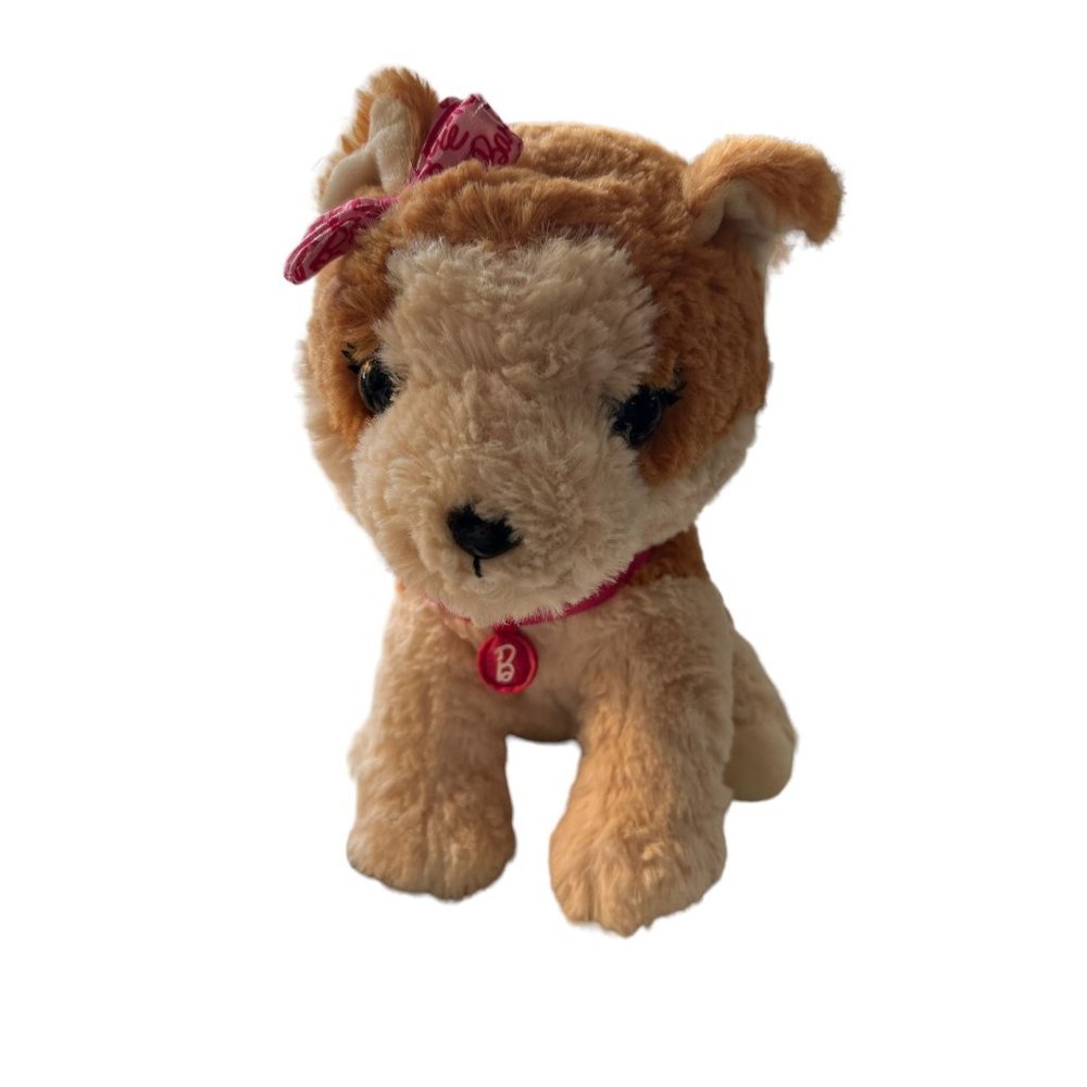 Barbie Plush Pet Dog Interactive Sounds Sparkle Eyes Works Great 11" Collar